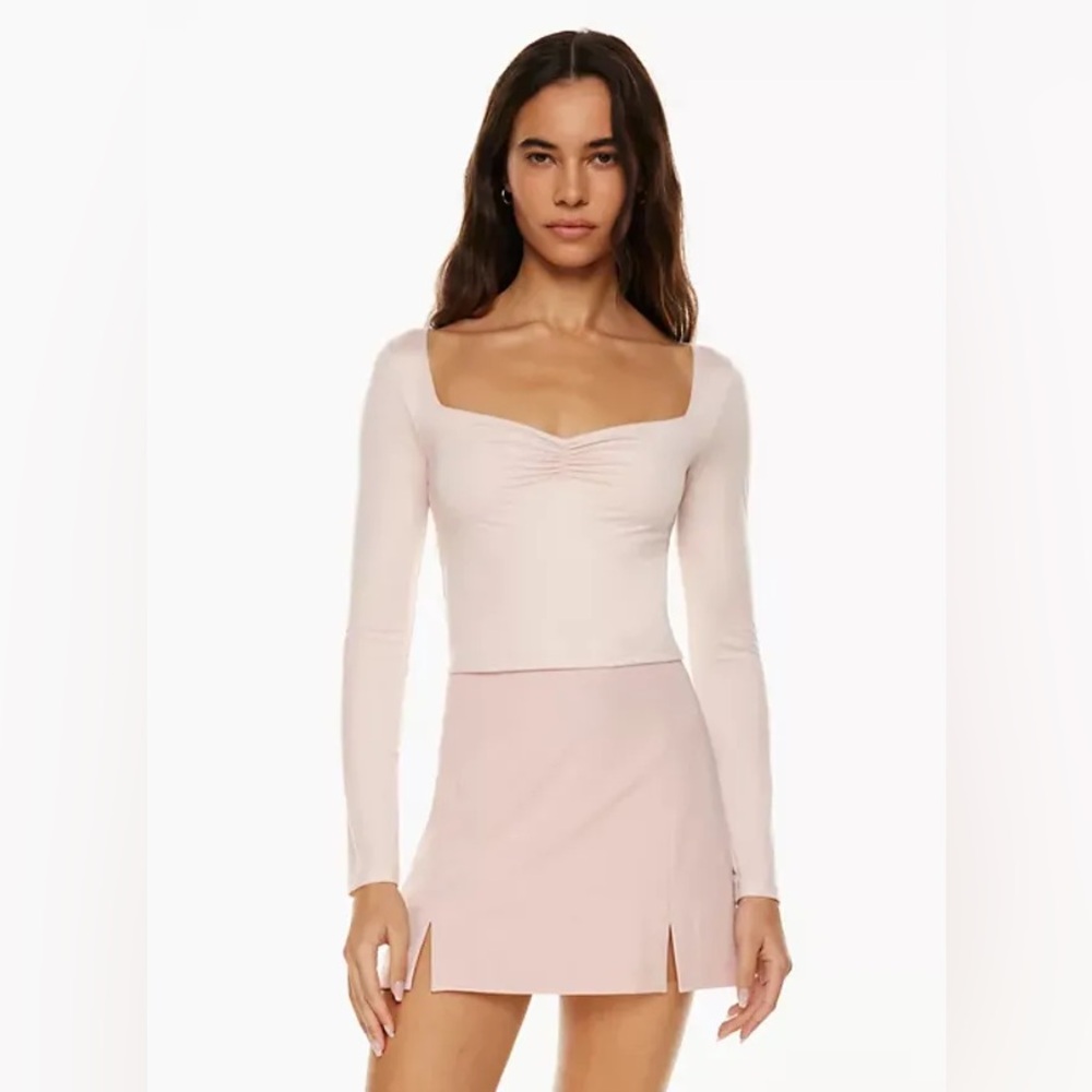 Aritzia Sunday Best Lione Longsleeve Baby Pink Size Large